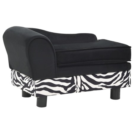 vidaXL Hundesofa Schwarz 57x34x36 cm Plüsch 