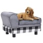 vidaXL Hundesofa Grau 57x34x36 cm Plüsch vidaXL Hundesofa Grau 57x34x36 cm Plüsch
