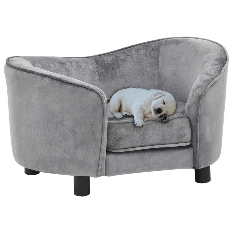vidaXL Hundesofa Grau 69x49x40 cm Plüsch vidaXL Hundesofa Grau 69x49x40 cm Plüsch