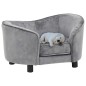 vidaXL Hundesofa Grau 69x49x40 cm Plüsch vidaXL Hundesofa Grau 69x49x40 cm Plüsch