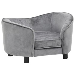 vidaXL Hundesofa Grau 69x49x40 cm Plüsch   