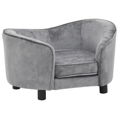 vidaXL Hundesofa Grau 69x49x40 cm Plüsch   
