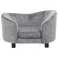 vidaXL Hundesofa Grau 69x49x40 cm Plüsch vidaXL Hundesofa Grau 69x49x40 cm Plüsch