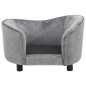 vidaXL Hundesofa Grau 69x49x40 cm Plüsch vidaXL Hundesofa Grau 69x49x40 cm Plüsch