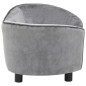 vidaXL Hundesofa Grau 69x49x40 cm Plüsch vidaXL Hundesofa Grau 69x49x40 cm Plüsch