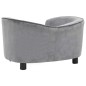 vidaXL Hundesofa Grau 69x49x40 cm Plüsch vidaXL Hundesofa Grau 69x49x40 cm Plüsch