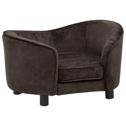 vidaXL Hundesofa Braun 69x49x40 cm Plüsch   