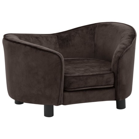 vidaXL Hundesofa Braun 69x49x40 cm Plüsch   