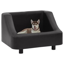 vidaXL Hundesofa Schwarz 67x52x40 cm Kunstleder 