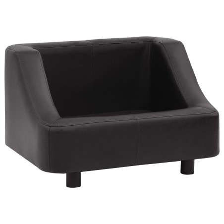 vidaXL Hundesofa Schwarz 67x52x40 cm Kunstleder 
