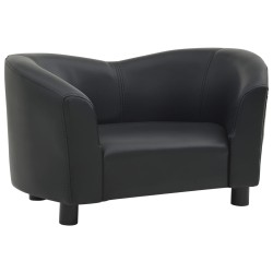 vidaXL Hundesofa Schwarz 67x41x39 cm Kunstleder 