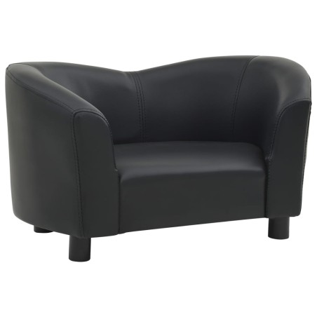 vidaXL Hundesofa Schwarz 67x41x39 cm Kunstleder 