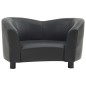 vidaXL Hundesofa Schwarz 67x41x39 cm Kunstleder vidaXL Hundesofa Schwarz 67x41x39 cm Kunstleder