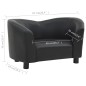 vidaXL Hundesofa Schwarz 67x41x39 cm Kunstleder vidaXL Hundesofa Schwarz 67x41x39 cm Kunstleder