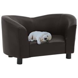 vidaXL Hundesofa Braun 67x41x39 cm Kunstleder 