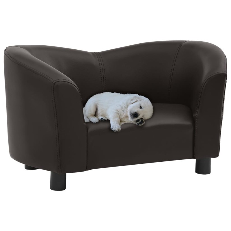 vidaXL Hundesofa Braun 67x41x39 cm Kunstleder vidaXL Hundesofa Braun 67x41x39 cm Kunstleder