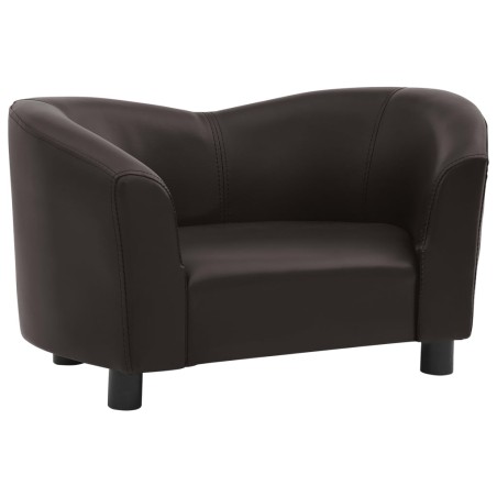 vidaXL Hundesofa Braun 67x41x39 cm Kunstleder 
