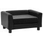 vidaXL Hundesofa Schwarz 60x43x30 cm Plüsch und Kunstleder vidaXL Hundesofa Schwarz 60x43x30 cm Plüsch und Kunstleder