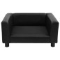 vidaXL Hundesofa Schwarz 60x43x30 cm Plüsch und Kunstleder vidaXL Hundesofa Schwarz 60x43x30 cm Plüsch und Kunstleder