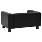 vidaXL Hundesofa Schwarz 60x43x30 cm Plüsch und Kunstleder vidaXL Hundesofa Schwarz 60x43x30 cm Plüsch und Kunstleder