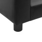 vidaXL Hundesofa Schwarz 60x43x30 cm Plüsch und Kunstleder vidaXL Hundesofa Schwarz 60x43x30 cm Plüsch und Kunstleder