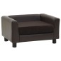 vidaXL Hundesofa Braun 60x43x30 cm Plüsch und Kunstleder vidaXL Hundesofa Braun 60x43x30 cm Plüsch und Kunstleder