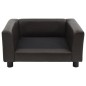 vidaXL Hundesofa Braun 60x43x30 cm Plüsch und Kunstleder vidaXL Hundesofa Braun 60x43x30 cm Plüsch und Kunstleder