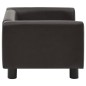 vidaXL Hundesofa Braun 60x43x30 cm Plüsch und Kunstleder vidaXL Hundesofa Braun 60x43x30 cm Plüsch und Kunstleder
