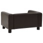 vidaXL Hundesofa Braun 60x43x30 cm Plüsch und Kunstleder vidaXL Hundesofa Braun 60x43x30 cm Plüsch und Kunstleder