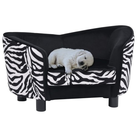 vidaXL Hundesofa Schwarz 68x38x38 cm Plüsch 