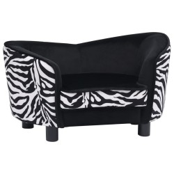 vidaXL Hundesofa Schwarz 68x38x38 cm Plüsch 