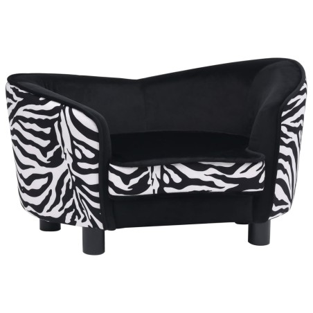 vidaXL Hundesofa Schwarz 68x38x38 cm Plüsch 