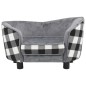 vidaXL Hundesofa Grau 68x38x38 cm Plüsch vidaXL Hundesofa Grau 68x38x38 cm Plüsch