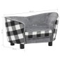 vidaXL Hundesofa Grau 68x38x38 cm Plüsch vidaXL Hundesofa Grau 68x38x38 cm Plüsch
