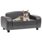 vidaXL Hundesofa Grau 80x50x40 cm Kunstleder vidaXL Hundesofa Grau 80x50x40 cm Kunstleder