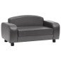 vidaXL Hundesofa Grau 80x50x40 cm Kunstleder vidaXL Hundesofa Grau 80x50x40 cm Kunstleder