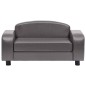vidaXL Hundesofa Grau 80x50x40 cm Kunstleder vidaXL Hundesofa Grau 80x50x40 cm Kunstleder