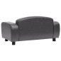 vidaXL Hundesofa Grau 80x50x40 cm Kunstleder vidaXL Hundesofa Grau 80x50x40 cm Kunstleder