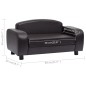 vidaXL Hundesofa Braun 80x50x40 cm Kunstleder vidaXL Hundesofa Braun 80x50x40 cm Kunstleder