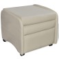 vidaXL Ausklappbarer Sessel Creme Kunstleder vidaXL Ausklappbarer Sessel Creme Kunstleder