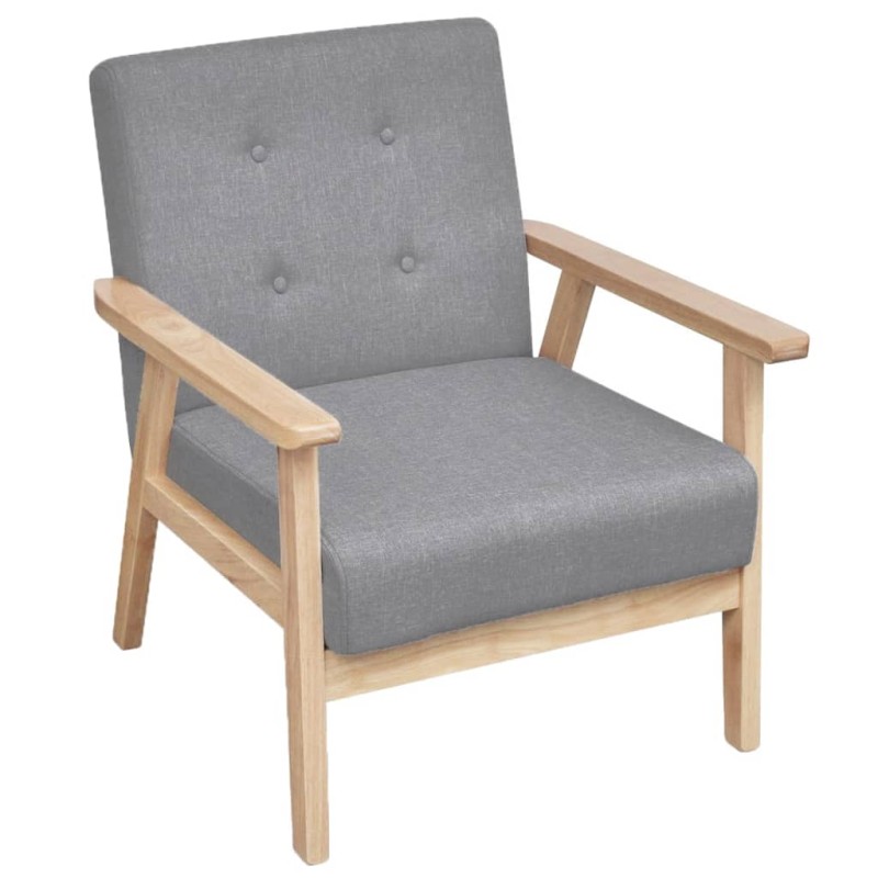 vidaXL Sessel Hellgrau Stoff vidaXL Sessel Hellgrau Stoff
