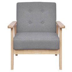 vidaXL Sessel Hellgrau Stoff