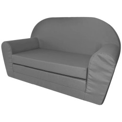 vidaXL Kinder Ausklapp-Loungesessel Grau