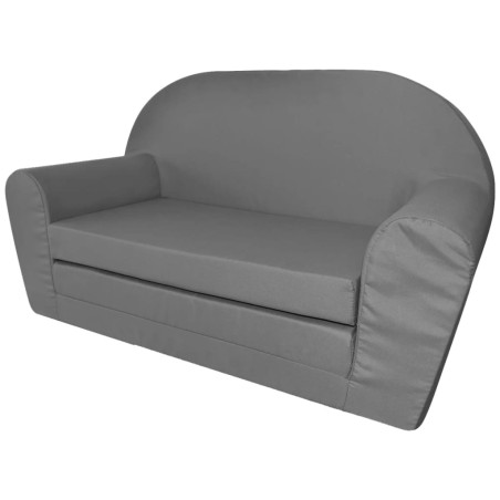 vidaXL Kinder Ausklapp-Loungesessel Grau