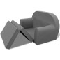 vidaXL Kinder Ausklapp-Loungesessel Grau vidaXL Kinder Ausklapp-Loungesessel Grau