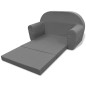 vidaXL Kinder Ausklapp-Loungesessel Grau vidaXL Kinder Ausklapp-Loungesessel Grau