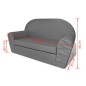 vidaXL Kinder Ausklapp-Loungesessel Grau vidaXL Kinder Ausklapp-Loungesessel Grau