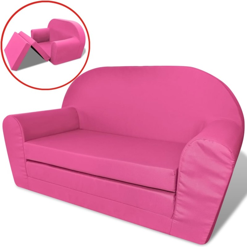 vidaXL Kinder Ausklapp-Loungesessel Rosa vidaXL Kinder Ausklapp-Loungesessel Rosa