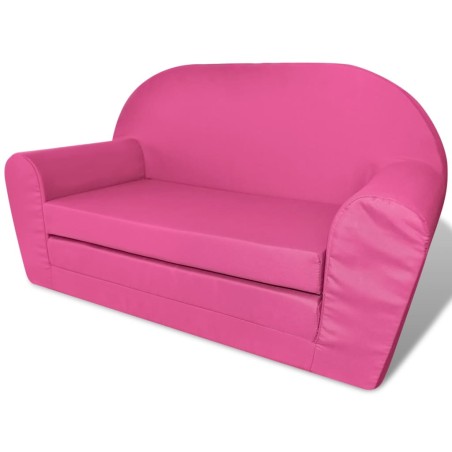 vidaXL Kinder Ausklapp-Loungesessel Rosa