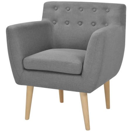 vidaXL Sessel Hellgrau Stoff